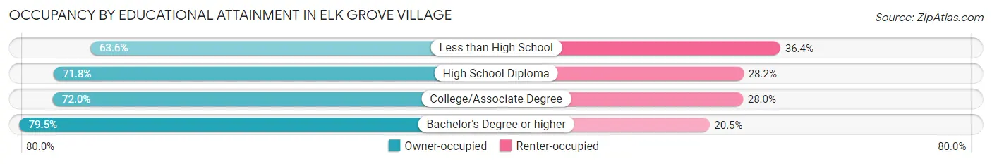 Occupancy by Educational Attainment in Elk Grove Village