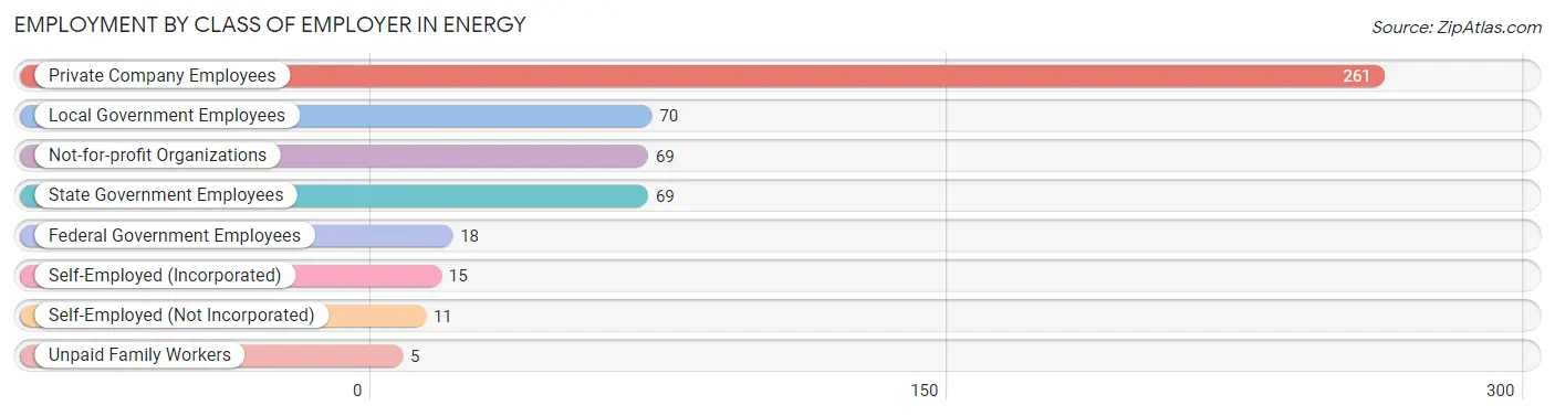 Employment by Class of Employer in Energy