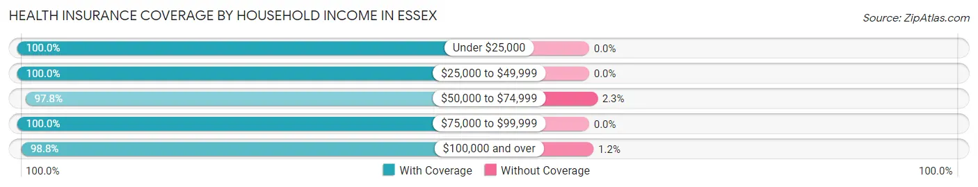 Health Insurance Coverage by Household Income in Essex