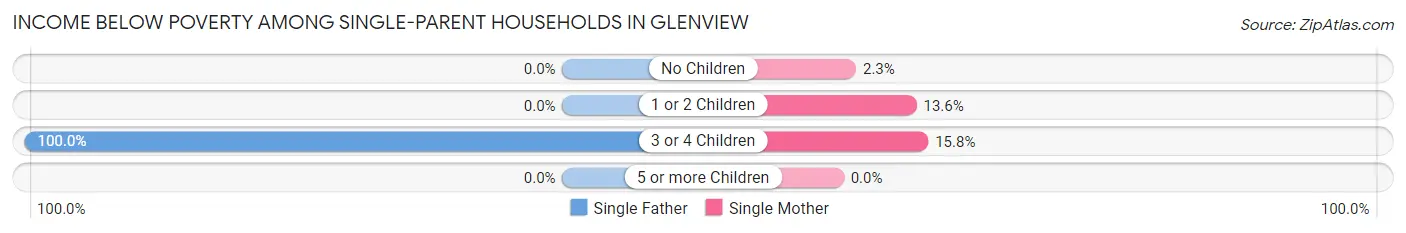 Income Below Poverty Among Single-Parent Households in Glenview