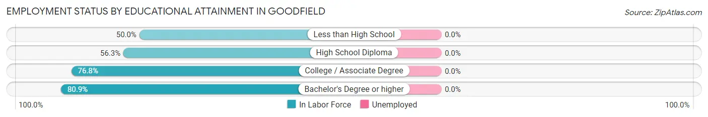 Employment Status by Educational Attainment in Goodfield