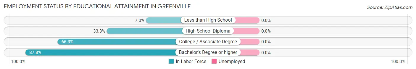 Employment Status by Educational Attainment in Greenville