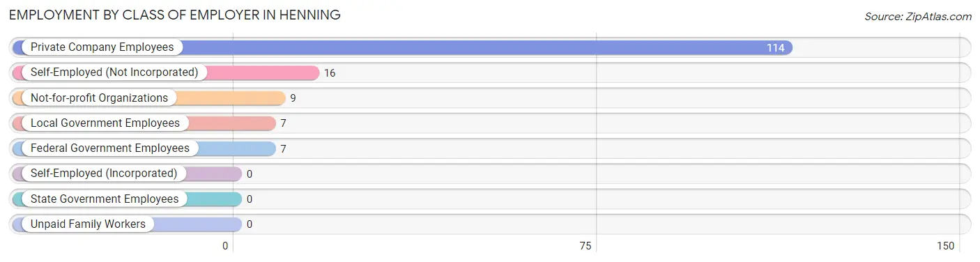 Employment by Class of Employer in Henning