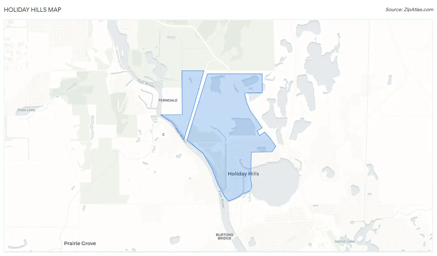 Holiday Hills Map