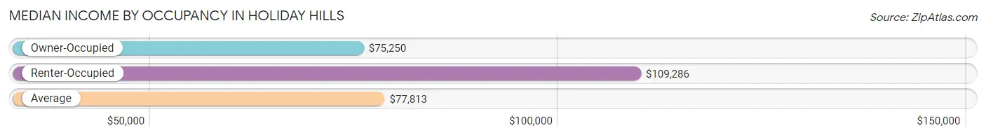 Median Income by Occupancy in Holiday Hills