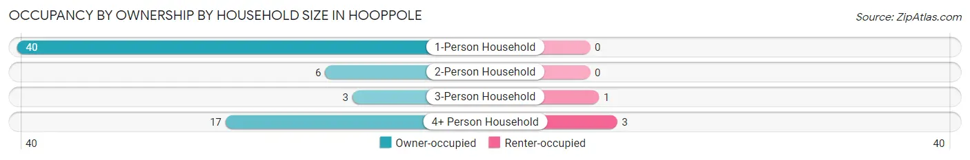 Occupancy by Ownership by Household Size in Hooppole