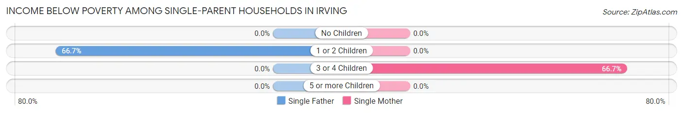 Income Below Poverty Among Single-Parent Households in Irving
