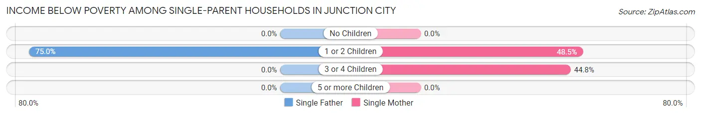 Income Below Poverty Among Single-Parent Households in Junction City