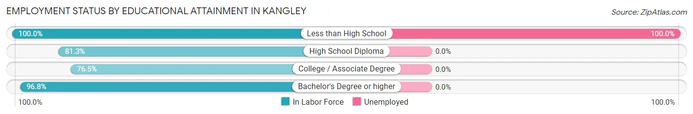 Employment Status by Educational Attainment in Kangley
