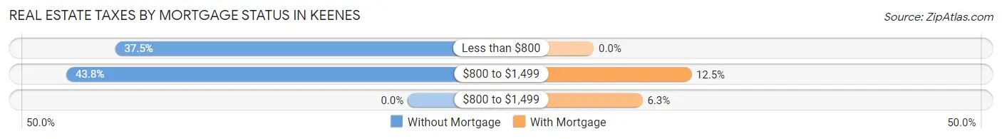Real Estate Taxes by Mortgage Status in Keenes