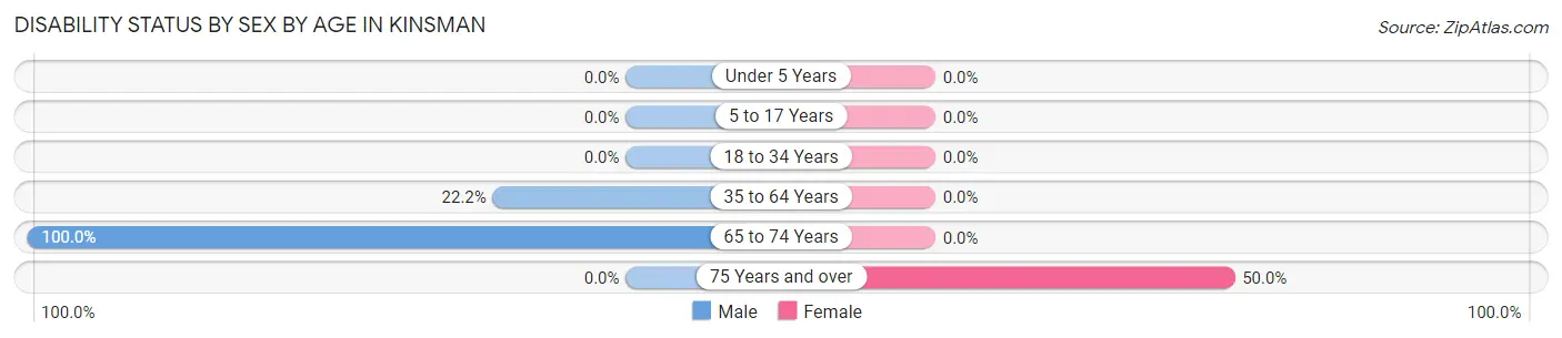 Disability Status by Sex by Age in Kinsman