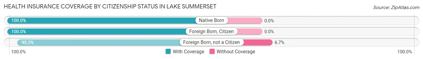 Health Insurance Coverage by Citizenship Status in Lake Summerset