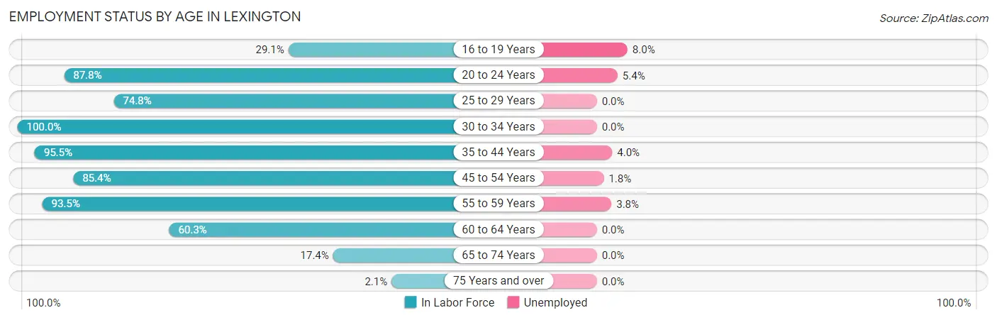 Employment Status by Age in Lexington