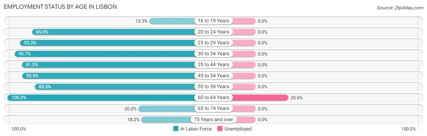Employment Status by Age in Lisbon