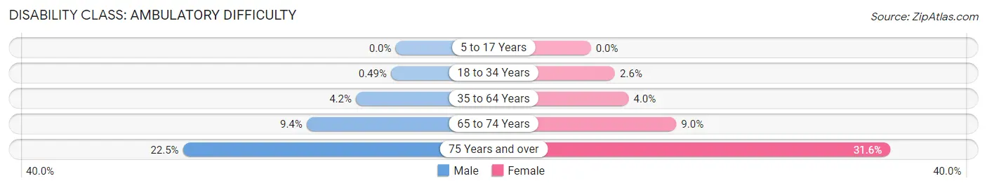 Disability in Lisle: <span>Ambulatory Difficulty</span>