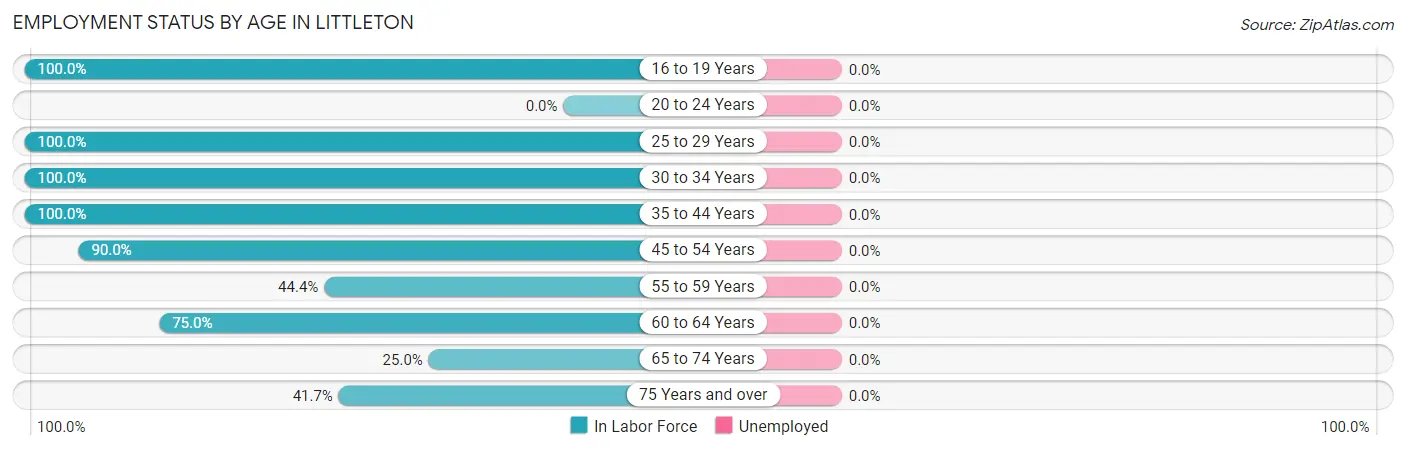 Employment Status by Age in Littleton