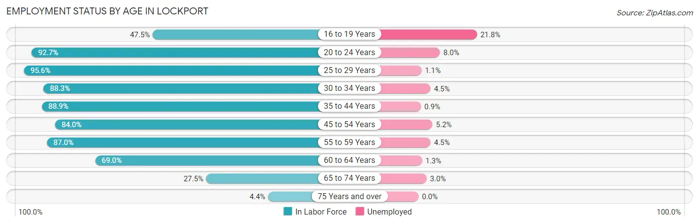 Employment Status by Age in Lockport