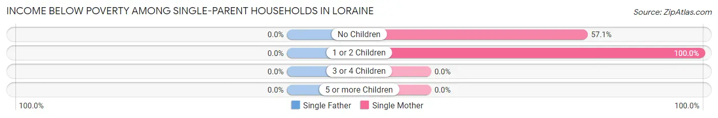 Income Below Poverty Among Single-Parent Households in Loraine