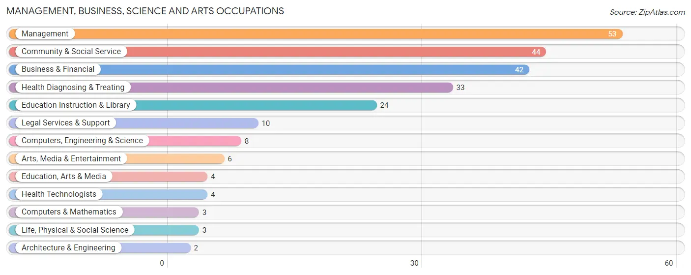 Management, Business, Science and Arts Occupations in Macon