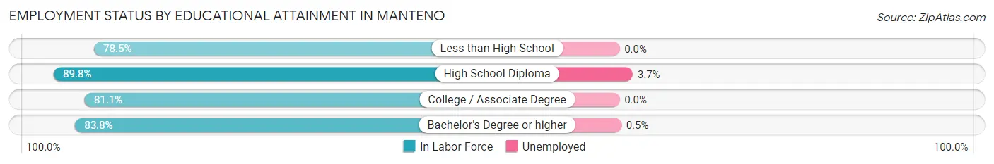 Employment Status by Educational Attainment in Manteno