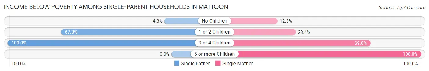 Income Below Poverty Among Single-Parent Households in Mattoon