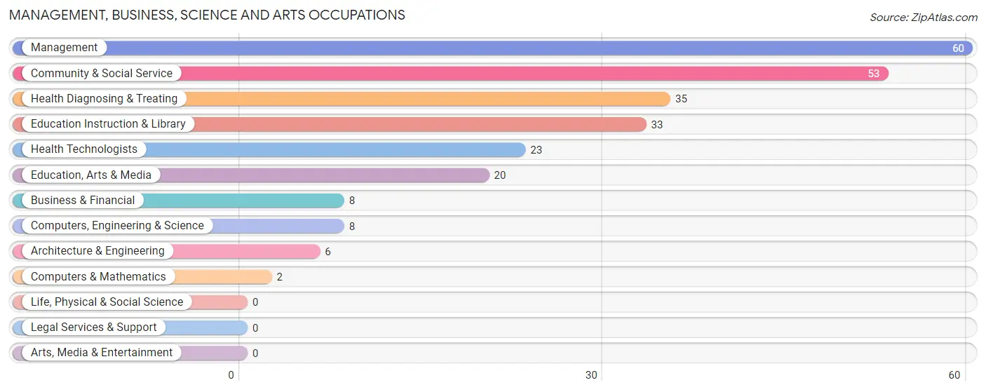 Management, Business, Science and Arts Occupations in Milford