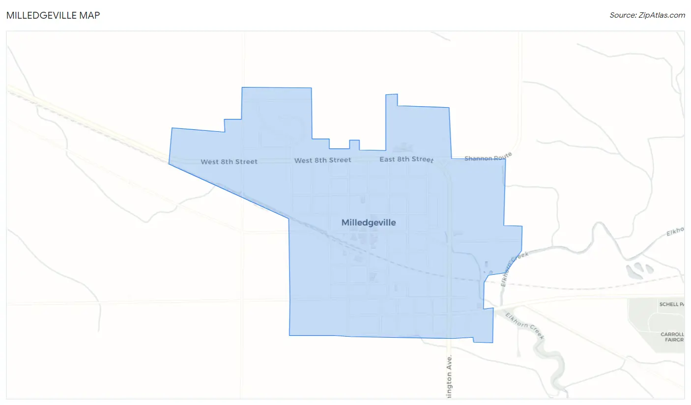 Milledgeville Map