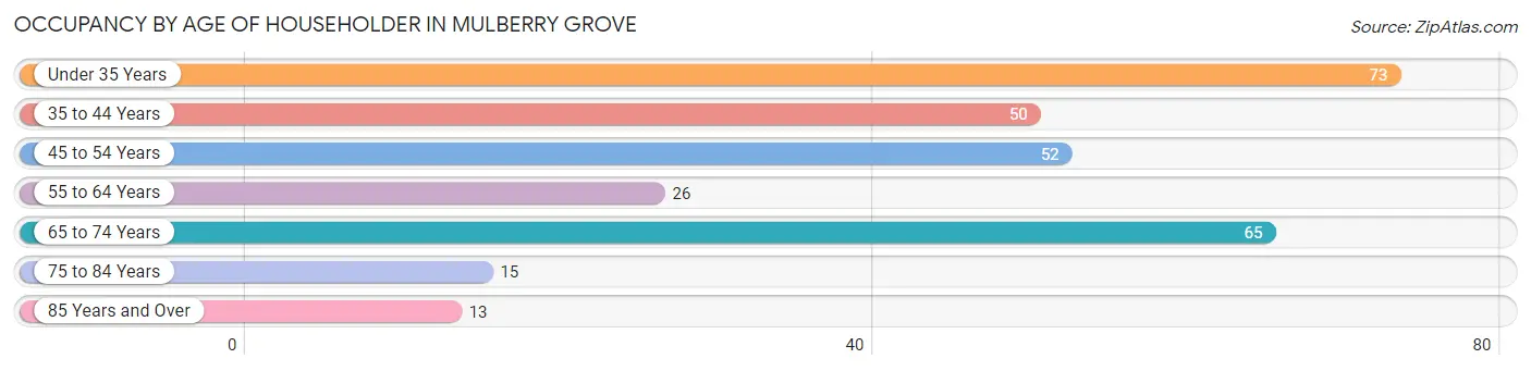 Occupancy by Age of Householder in Mulberry Grove