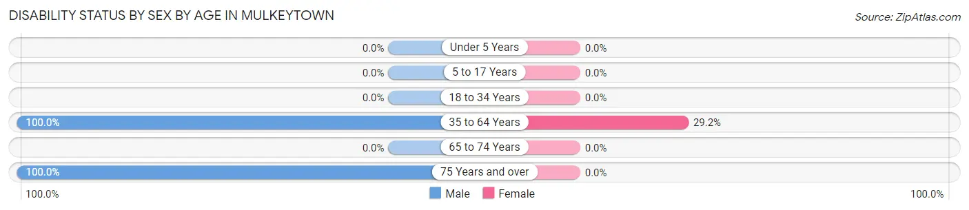 Disability Status by Sex by Age in Mulkeytown