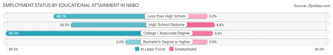 Employment Status by Educational Attainment in Nebo