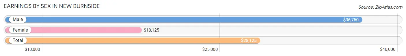 Earnings by Sex in New Burnside