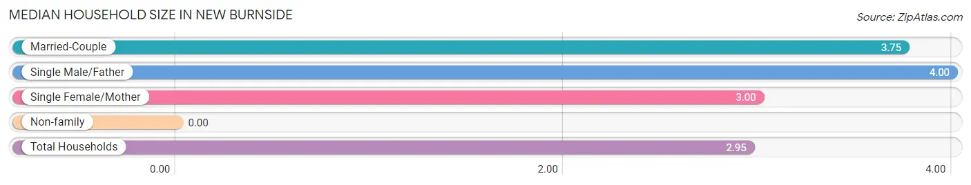 Median Household Size in New Burnside