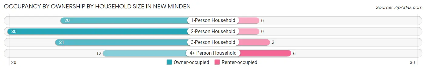 Occupancy by Ownership by Household Size in New Minden