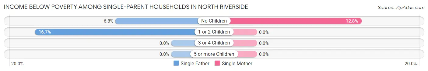 Income Below Poverty Among Single-Parent Households in North Riverside