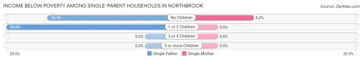 Income Below Poverty Among Single-Parent Households in Northbrook