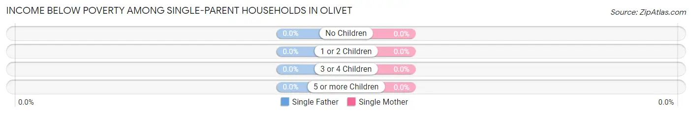 Income Below Poverty Among Single-Parent Households in Olivet