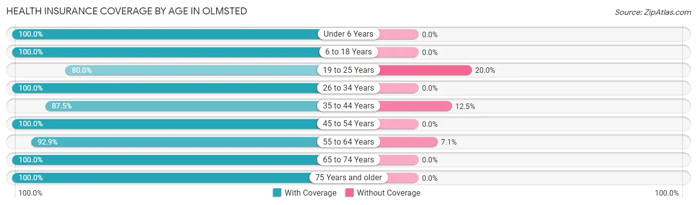 Health Insurance Coverage by Age in Olmsted