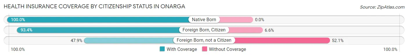 Health Insurance Coverage by Citizenship Status in Onarga
