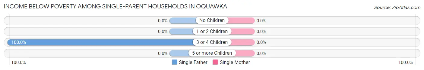 Income Below Poverty Among Single-Parent Households in Oquawka