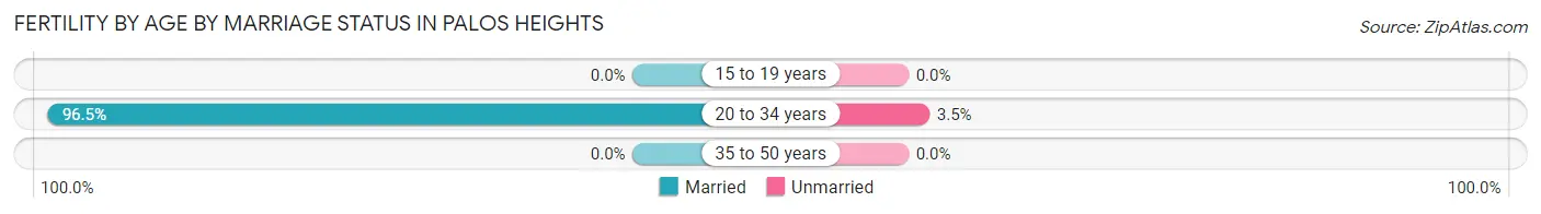 Female Fertility by Age by Marriage Status in Palos Heights