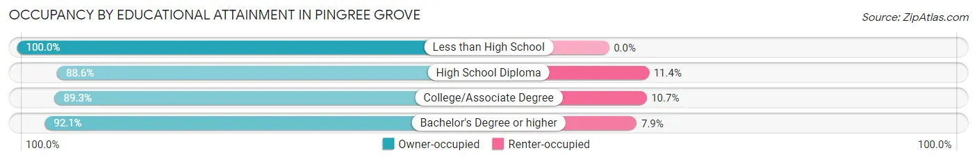 Occupancy by Educational Attainment in Pingree Grove