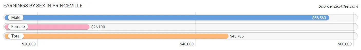 Earnings by Sex in Princeville