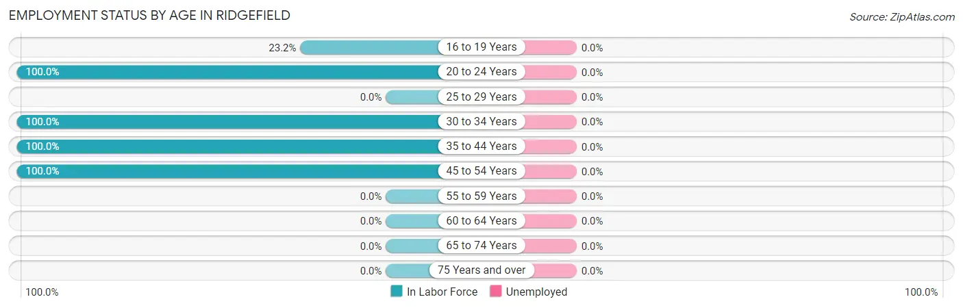 Employment Status by Age in Ridgefield