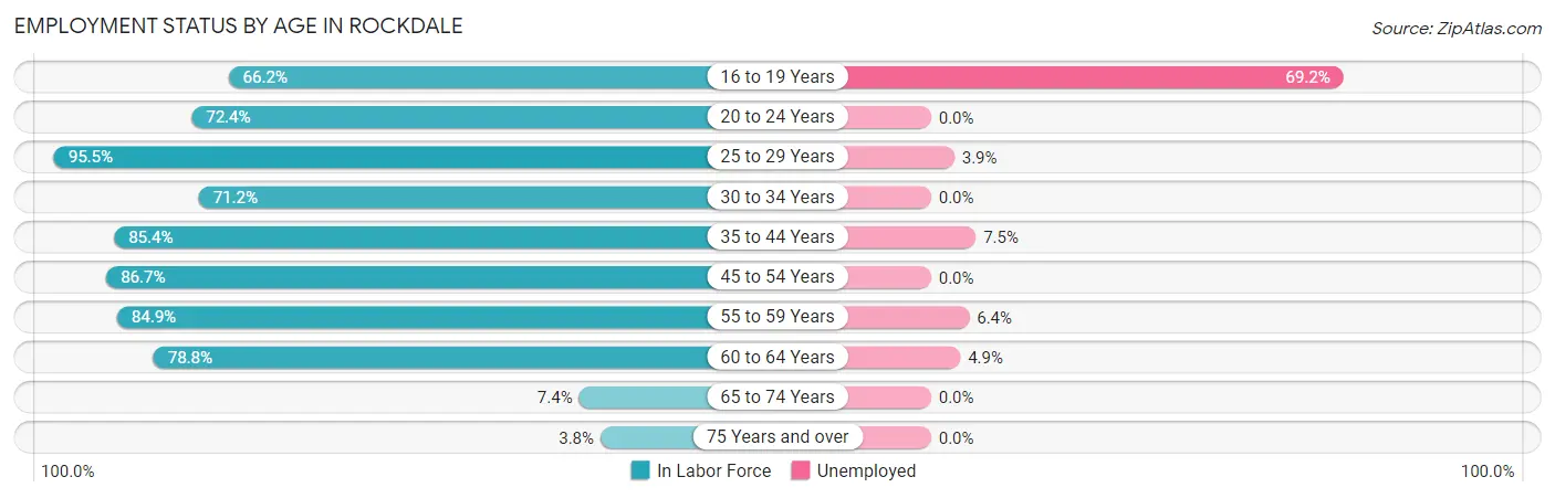Employment Status by Age in Rockdale