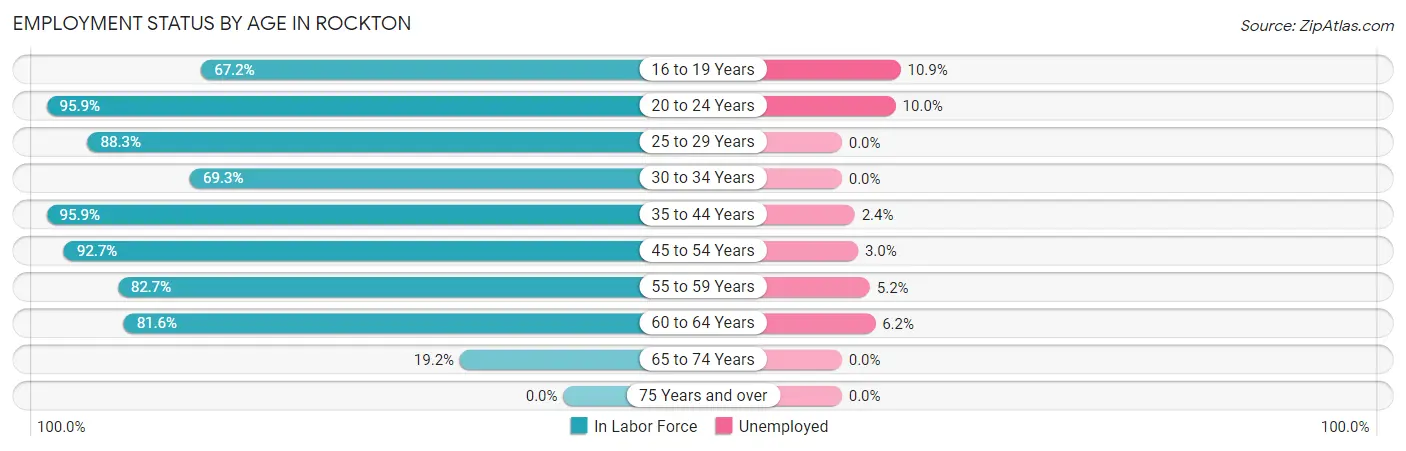 Employment Status by Age in Rockton