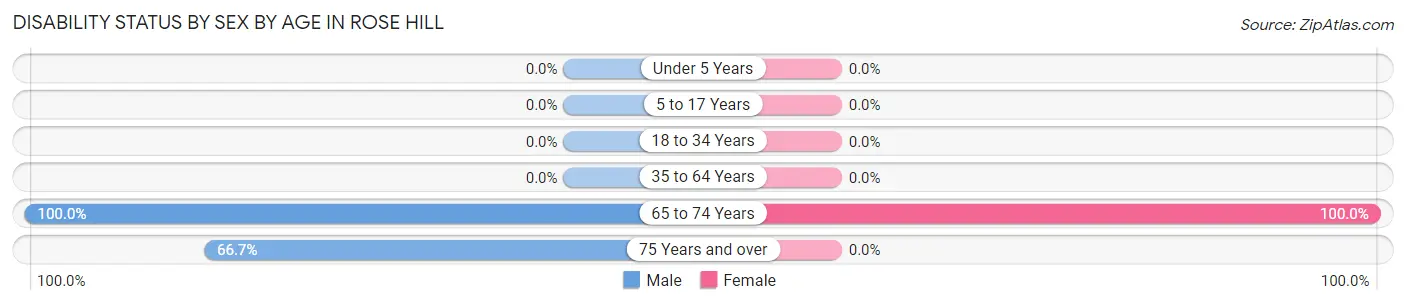 Disability Status by Sex by Age in Rose Hill