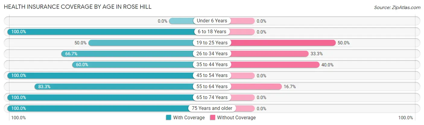 Health Insurance Coverage by Age in Rose Hill