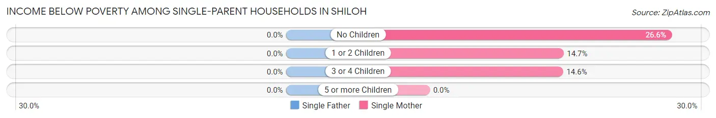 Income Below Poverty Among Single-Parent Households in Shiloh