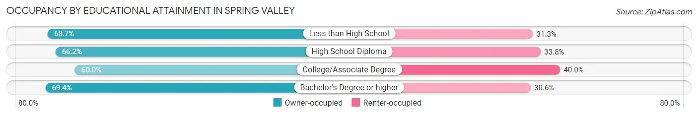 Occupancy by Educational Attainment in Spring Valley