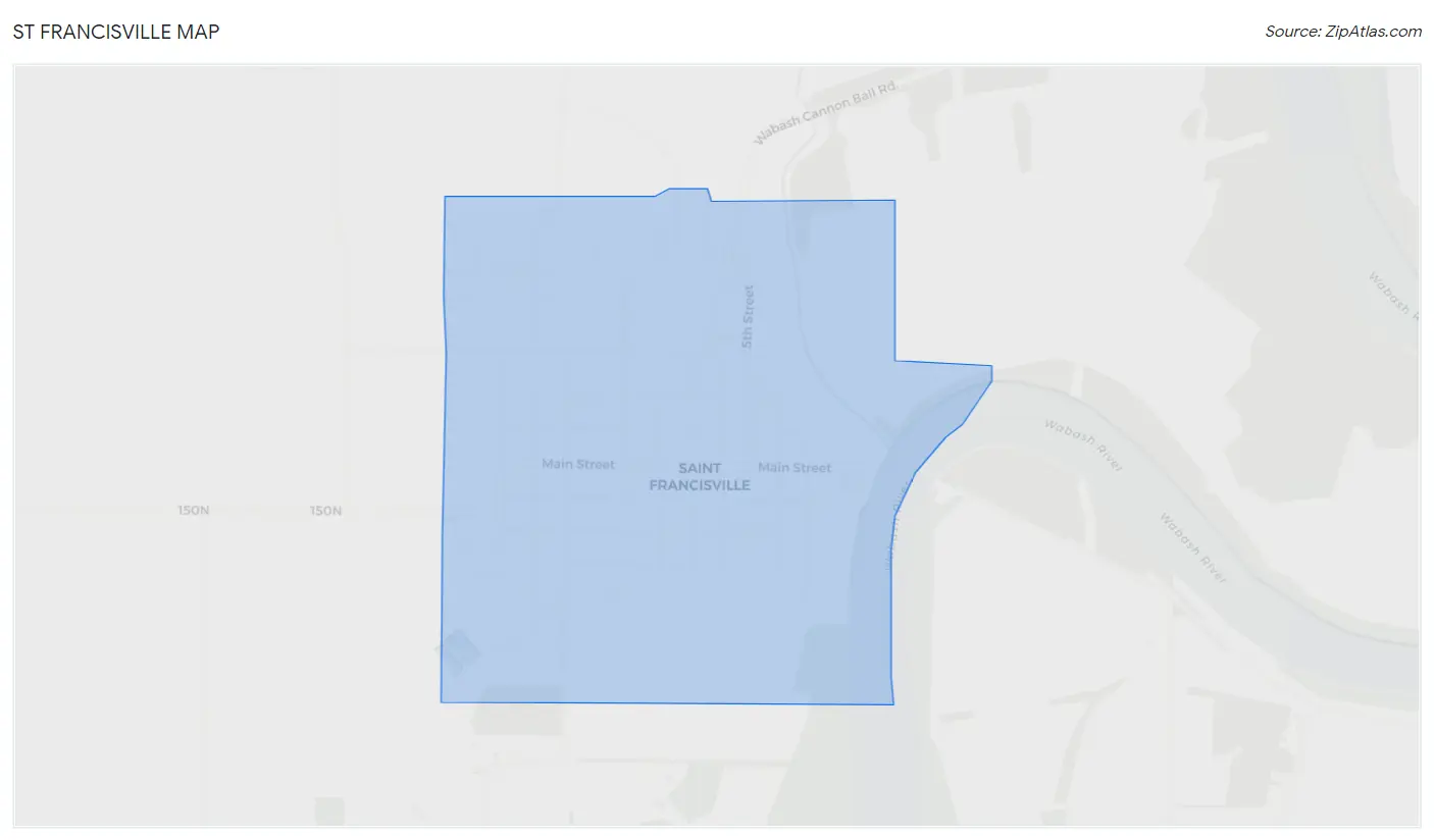 St Francisville Map